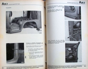 Volkswagen T2 Transporter "Aufbau - Instandsetzungsarbeiten" 1969 Workshop-Manual in original VW-Binder (7964)